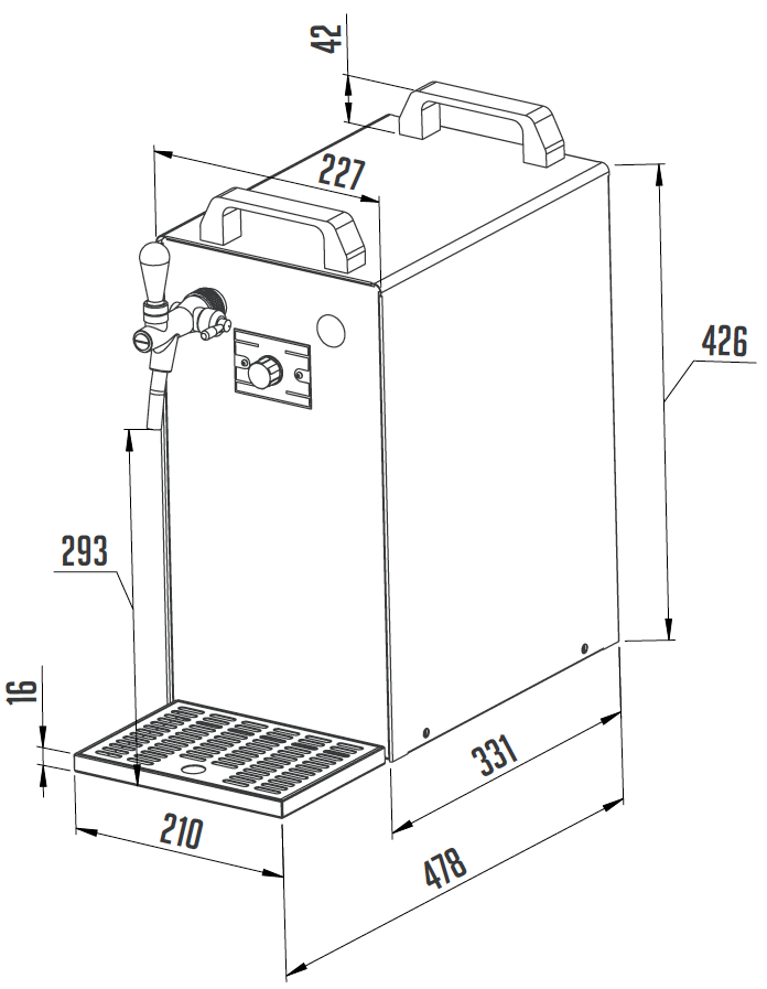 Tireuse a biere Kontakt 55 machine a biere, pompe a biere 2 ligne, 50  litres/h, professionnelle | tireusesabiere.fr