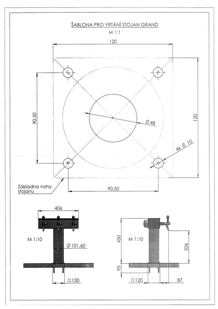 Tour de débit pour 3 têtes Tower T3 Basic