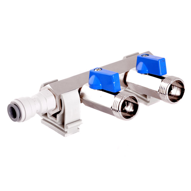 Distributeur de pression à 2 sorties avec vannes