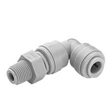 Raccord coudé à pivot pour filet mâle 1/4 BSPT avec raccord rapide 3/8