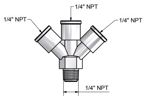 Fourche de distribution 1/4"