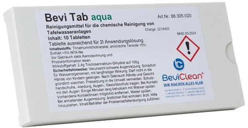 [BEV 88.305.020] Bevi Tab aqua (10 Tablettes)